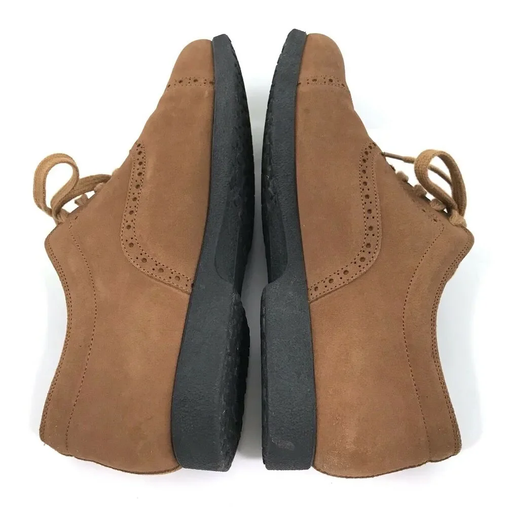 Vintage Enzo of Roma Suede Leather Oxfords Lace Up Laser Cut Mens EU‎ 43 US 9.5
